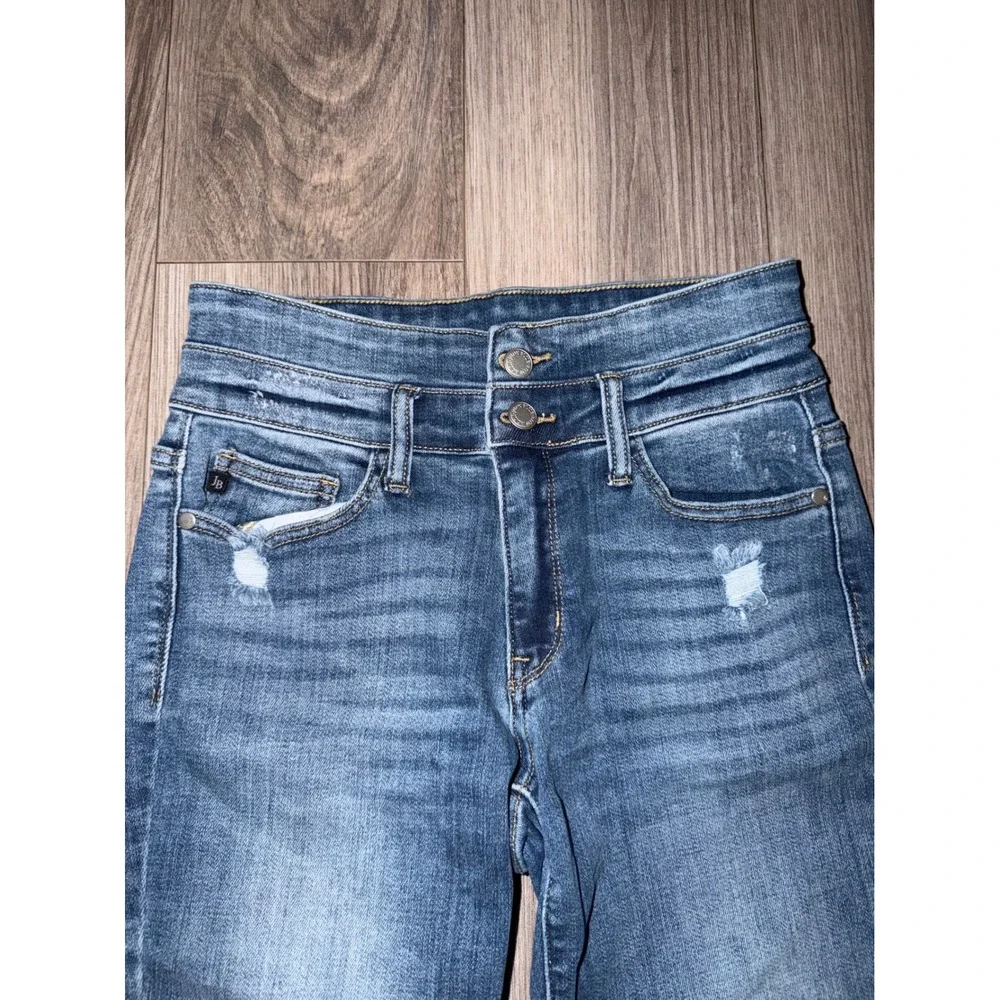 Judy Blue Relaxed Fit‎ Distressed High Rise Jeans Medium Wash 7/28 J2